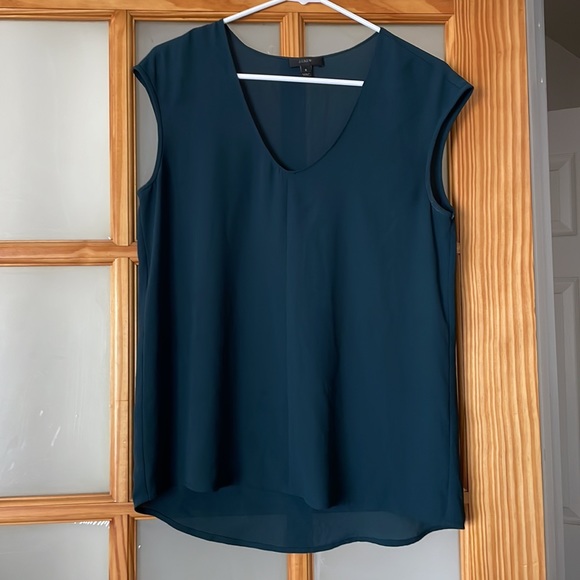 J. Crew forest green tank shell size 6